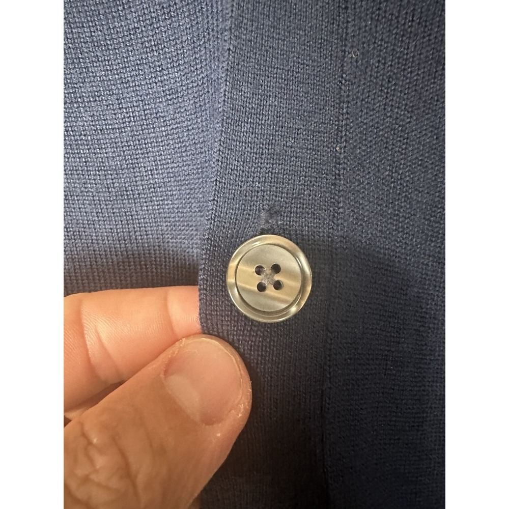 Bonobos Sweater Men Large Blue Washable Merino Wool Knit Cardigan Grandpa V Neck - Picture 7 of 9
